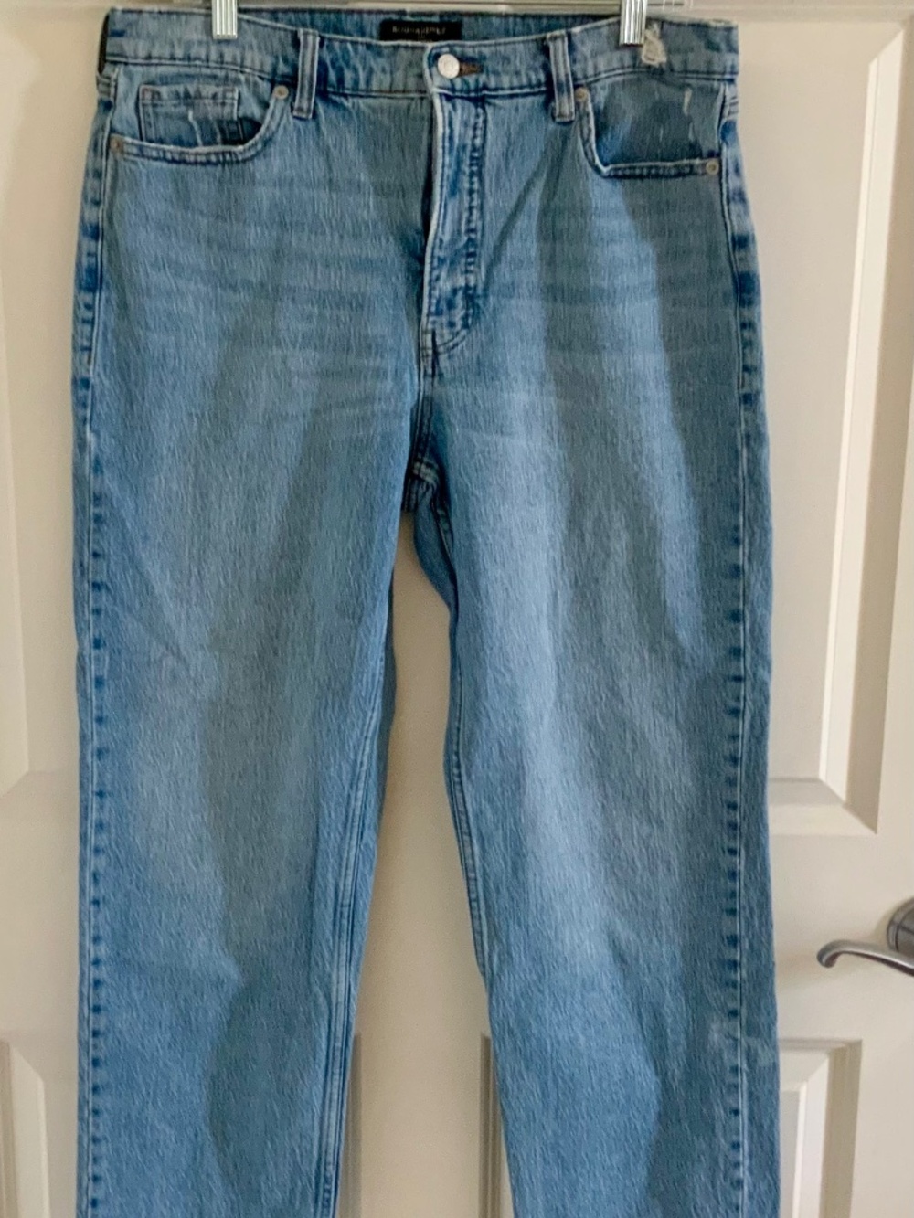 Banana Republic slightly distressed, cropped boyfriend jeans